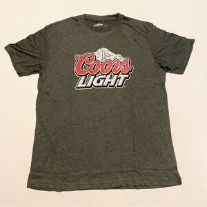 Coors Light Beer Logo Shirt Mountain Rockies Mens Large Tshirt